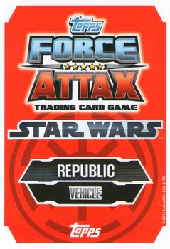 2012 Topps Star Wars Force Attax Series 3 #63 ARC-170 Starfighter Back