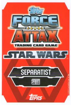 2012 Topps Star Wars Force Attax Series 3 #88 Asajj Ventress Back