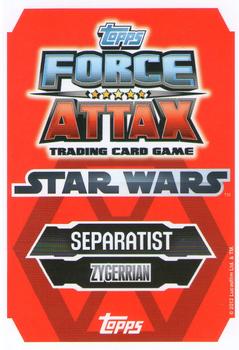 2012 Topps Star Wars Force Attax Series 3 #92 Queen Miraj Scintel Back