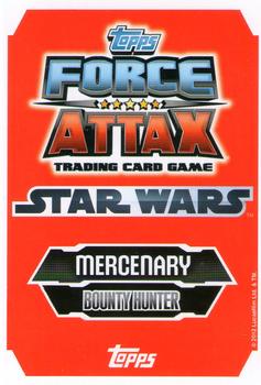 2012 Topps Star Wars Force Attax Series 3 #134 Cad Bane Back