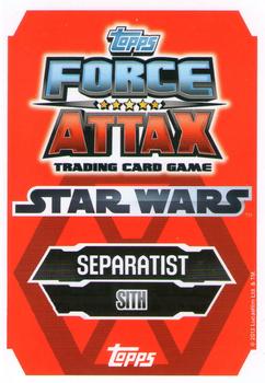 2012 Topps Star Wars Force Attax Series 3 #205 Count Dooku Back