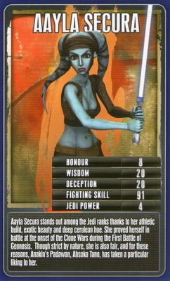 2010 Top Trumps Star Wars Rise of the Bounty Hunters #NNO Aayla Secura Front