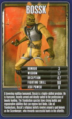 2010 Top Trumps Star Wars Rise of the Bounty Hunters #NNO Bossk Front
