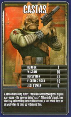 2010 Top Trumps Star Wars Rise of the Bounty Hunters #NNO Castas Front