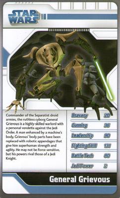 2008 Top Trumps Star Wars The Clone Wars #NNO General Grievous Front