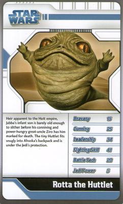 2008 Top Trumps Star Wars The Clone Wars #NNO Rotta the Huttlet Front