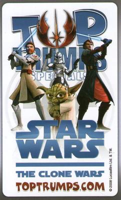 2008 Top Trumps Star Wars The Clone Wars #NNO Super Battle Droid Back