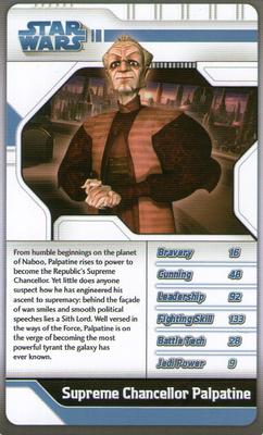 2008 Top Trumps Star Wars The Clone Wars #NNO Supreme Chancellor Palpatine Front