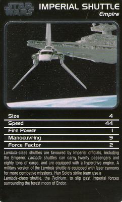 2006 Top Trumps Specials Star Wars Starships #NNO Imperial Shuttle Front