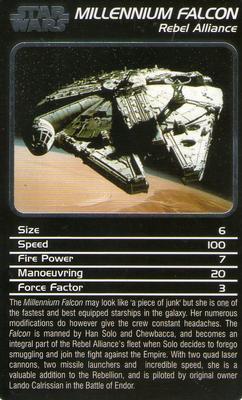2006 Top Trumps Specials Star Wars Starships #NNO Millennium Falcon Front