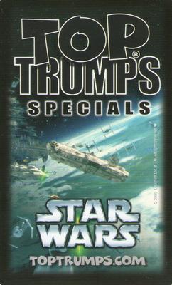 2006 Top Trumps Specials Star Wars Starships #NNO Y-Wing Starfighter Back