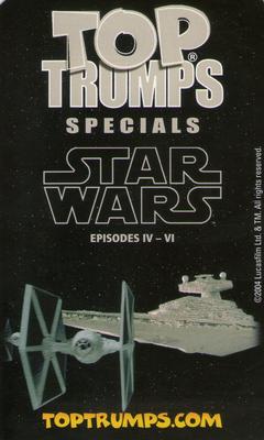 2004 Top Trumps Specials Star Wars Episodes IV-VI #NNO Admiral Ackbar Back