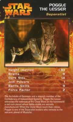2009 Top Trumps Specials Star Wars Episodes I-III #NNO Poggle The Lesser Front