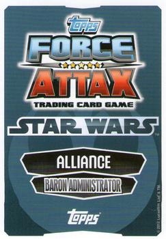 2012 Topps Star Wars Force Attax Movie Edition Series 1 #8 Lando Calrissian Back