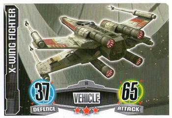 2012 Topps Star Wars Force Attax Movie Edition Series 1 #18 X-Wing Fighter Front