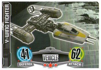 2012 Topps Star Wars Force Attax Movie Edition Series 1 #19 Y-Wing Fighter Front