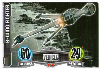 2012 Topps Star Wars Force Attax Movie Edition Series 1 #21 B-Wing FIghter Front