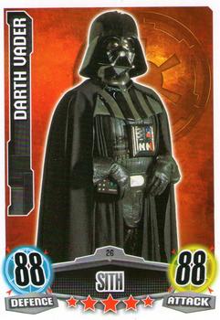2012 Topps Star Wars Force Attax Movie Edition Series 1 #26 Darth Vader Front