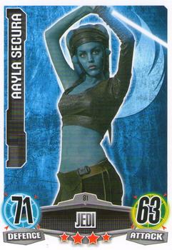 2012 Topps Star Wars Force Attax Movie Edition Series 1 #81 Aayla Secura Front