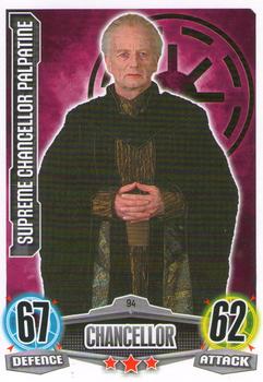 2012 Topps Star Wars Force Attax Movie Edition Series 1 #94 Supreme Chancellor Palpatine Front