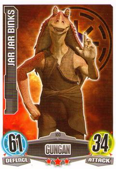 2012 Topps Star Wars Force Attax Movie Edition Series 1 #100 Jar Jar Binks Front