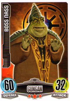 2012 Topps Star Wars Force Attax Movie Edition Series 1 #102 Boss Nass Front