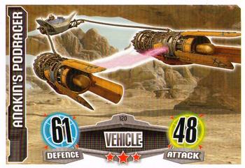 2012 Topps Star Wars Force Attax Movie Edition Series 1 #120 Anakin's Podracer Front