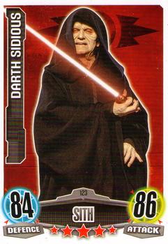 2012 Topps Star Wars Force Attax Movie Edition Series 1 #123 Darth Sidious Front