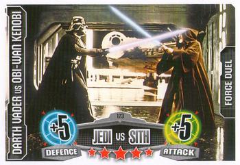 2012 Topps Star Wars Force Attax Movie Edition Series 1 #173 Darth Vader vs Obi-Wan Kenobi Front