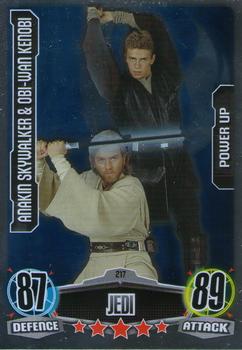 2012 Topps Star Wars Force Attax Movie Edition Series 1 #217 Anakin Skywalker & Obi-Wan Kenobi Front