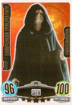 2012 Topps Star Wars Force Attax Movie Edition Series 1 #236 Emperor Palpatine Front