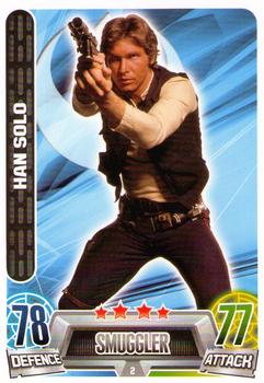 2013 Topps Force Attax Star Wars Movie Edition Series 2 #2 Han Solo Front