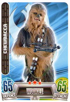2013 Topps Force Attax Star Wars Movie Edition Series 2 #5 Chewbacca Front