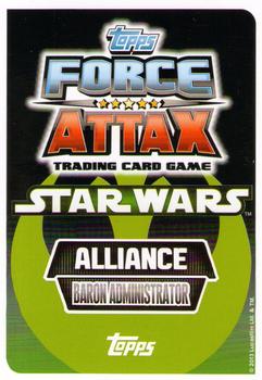 2013 Topps Force Attax Star Wars Movie Edition Series 2 #6 Lando Calrissian Back