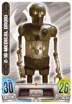 2013 Topps Force Attax Star Wars Movie Edition Series 2 #20 2-1B Medical Droid Front
