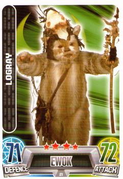 2013 Topps Force Attax Star Wars Movie Edition Series 2 #21 Logray Front