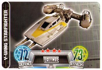 2013 Topps Force Attax Star Wars Movie Edition Series 2 #27 Y-Wing Starfighter Front