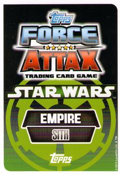2013 Topps Force Attax Star Wars Movie Edition Series 2 #34 Emperor Palpatine Back