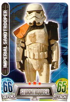 2013 Topps Force Attax Star Wars Movie Edition Series 2 #43 Imperial Sandtrooper Front