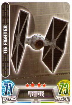 2013 Topps Force Attax Star Wars Movie Edition Series 2 #47 TIE Fighter Front