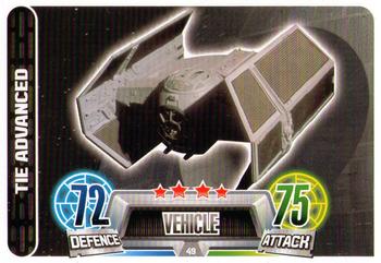 2013 Topps Force Attax Star Wars Movie Edition Series 2 #49 TIE Advanced Front