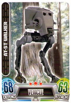 2013 Topps Force Attax Star Wars Movie Edition Series 2 #56 AT-ST Walker Front