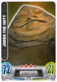2013 Topps Force Attax Star Wars Movie Edition Series 2 #58 Jabba The Hutt Front