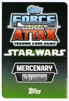 2013 Topps Force Attax Star Wars Movie Edition Series 2 #61 Klaatu Back
