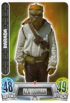 2013 Topps Force Attax Star Wars Movie Edition Series 2 #62 Barada Front