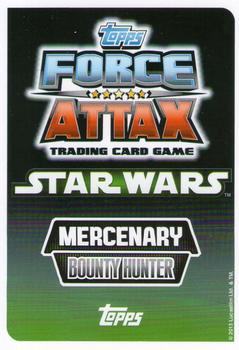 2013 Topps Force Attax Star Wars Movie Edition Series 2 #81 Boba Fett Back