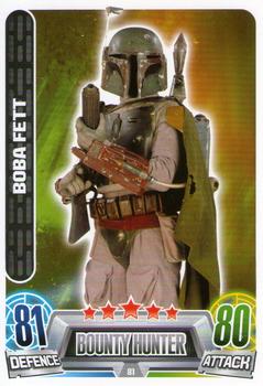 2013 Topps Force Attax Star Wars Movie Edition Series 2 #81 Boba Fett Front