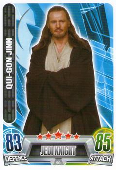 2013 Topps Force Attax Star Wars Movie Edition Series 2 #90 Qui-Gon Jinn Front