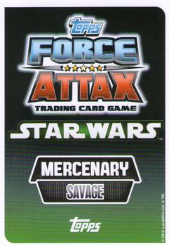 2013 Topps Force Attax Star Wars Movie Edition Series 2 #160 Tusken Raider Back