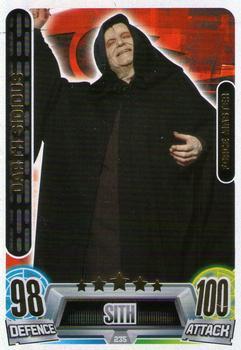 2013 Topps Force Attax Star Wars Movie Edition Series 2 #235 Darth Sidious Front